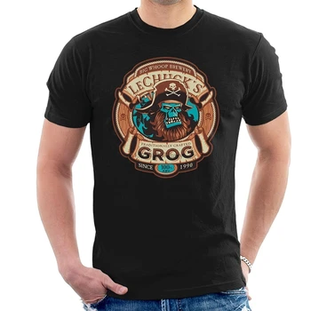 Muži Móda Bavlna T-shirt Ghost Pirate Grog Monkey Island Lechuck Mužov Punnk T-Shirt