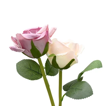 Ruže Kvet Kytice pre Umelé Dekorácie, Svadobné Party Dekor Bridesmaid, Kytice 9 Hlavy Falošné Hodváb Kvet s Kmeňových Listov