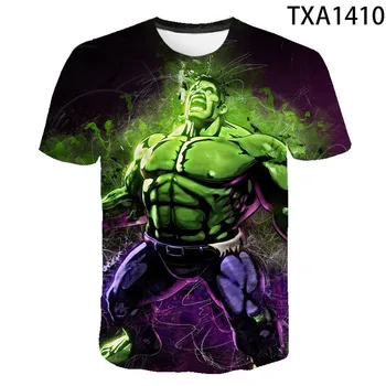 Hulk 2021 Nové Letné 3D Tričká Bežné Streetwear Chlapec Dievča Deti Móda Muži, Ženy, Deti Vytlačené T-shirt Pohode Topy Čaj