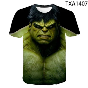 Hulk 2021 Nové Letné 3D Tričká Bežné Streetwear Chlapec Dievča Deti Móda Muži, Ženy, Deti Vytlačené T-shirt Pohode Topy Čaj