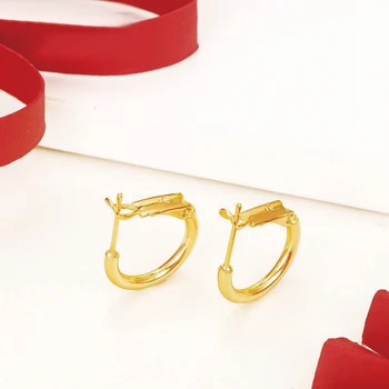 MxGxFam Malé Hladké 20 MM Obruče Kruhu Náušnice Pre Ženy 24 k Čistého Zlata Farba Klasické Šperky Nový Dizajn, Kvalitný