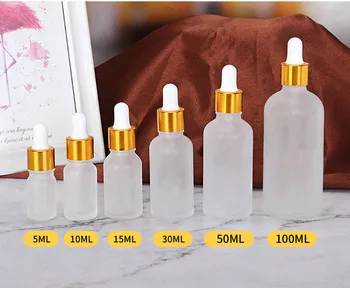 5-100 ML Skúmavky Matné Kvapkadla Sklo Aromaterapia Kvapalina pre Esenciálny Masážny Olej Pipety Fľašiach Malých kontajnerov