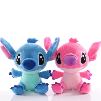 Kawaii 20 cm Modrá A Ružová Lilo & Stitch Disney Oblečenie pre Bábiku Vypchaté Hračky Pre Dievča, Chlapca Deti Najlepší Darček