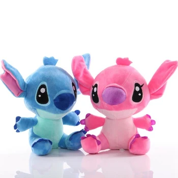 Kawaii 20 cm Modrá A Ružová Lilo & Stitch Disney Oblečenie pre Bábiku Vypchaté Hračky Pre Dievča, Chlapca Deti Najlepší Darček