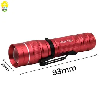 Mini LED baterka Silný Q5 Led svetlo, Pochodeň Prenosné zoomovateľnom červené telo Malé Penlight pre hi Lov pri AA Batérie
