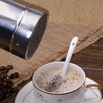 Z Nehrdzavejúcej Ocele Čokoláda Shaker Kakao, Múku Soľ Práškového Cukru Poleva Cappuccino Káva Sifter Veko Kuchynské Náradie