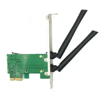 Bezdrôtový Wifi sieťová karta Mini PCIE pre PCI-E 1X ploche časti antény, príslušenstvo k počítačom 2 adaptér + O2N1
