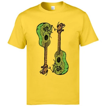 Rozbité Ukulele Elektronické Gitarová Hudba Top Módne T-shirts 2019 Nový Príchod Príležitostné Tlače Nadrozmerné Európskej Tee Tričko Muž