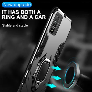 PC Ťažké Brnenie Shockproof Nárazníka Coque pre Huawei Honor 10XLite 10X Lite 10 X Svetla Case Magnetický Držiak Ochranný Krúžok