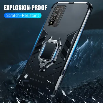 PC Ťažké Brnenie Shockproof Nárazníka Coque pre Huawei Honor 10XLite 10X Lite 10 X Svetla Case Magnetický Držiak Ochranný Krúžok