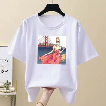 More Dievča Oblečenie, Odznaky Módne Záplaty Appliqued Topy Diy Vinyl Prenos Tepla Patch Módne Dievča, T-Shirt Šaty Parches
