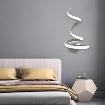 Moderné Špirály LED Nástenné svietidlo Akryl Železa Sconces Lampa Wall Mount, TV joj, Nočné Lampy, Obývacej Izby, Spálne Dekorácie