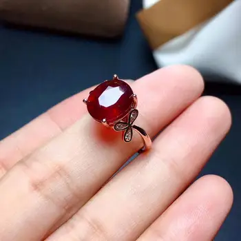 Móda Ruby drahokam krúžok pre ženy jemné strieborné šperky certifikovaný prírodný klenot dobré farebné strany birthstone veľa šťastia dar