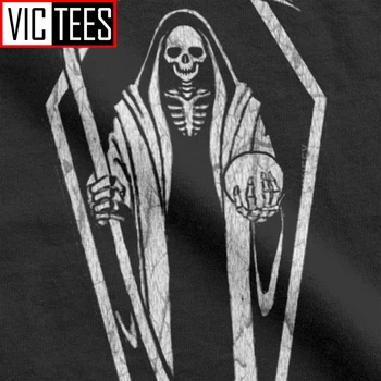 Santa Muerte T-Shirt pre Mužov Bavlnené Tričko Saint Smrti Goth Mexickej Smrti Muertos Matka Lebky Nadrozmerné