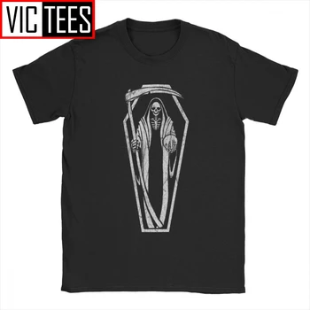 Santa Muerte T-Shirt pre Mužov Bavlnené Tričko Saint Smrti Goth Mexickej Smrti Muertos Matka Lebky Nadrozmerné