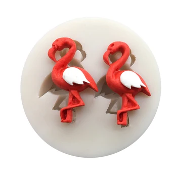 Flamingo Silikónové Sugarcraft Formovať Čokoládu Cupcake Pečenie Fondant Cake Zdobenie Nástroje