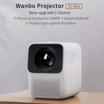 Globálna Verzia Wanbo T2 MAX Projektor 1080P Mini LED Prenosný Projektor 1920*1080P Vertikálne Keystone Korekcia Na Home Office