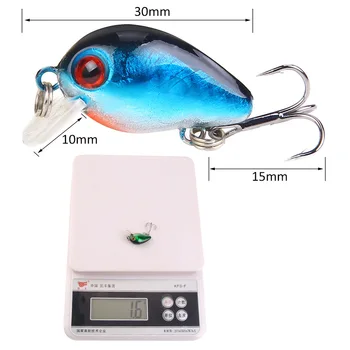1PCS Mini Wobblers Bass Rybárskych Návnad 30 mm/1,6 g Jerkbait Umelé Micro Fiish Black Minnow Ťažké, Návnady, Rybárske Príslušenstvo