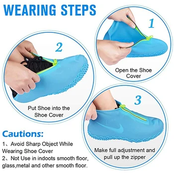 Unisex Silica Gel Zahŕňa Topánky Ženy Muži Zip Nepremokavé Topánky Pokrytie Rodinných Topánky Príslušenstvo