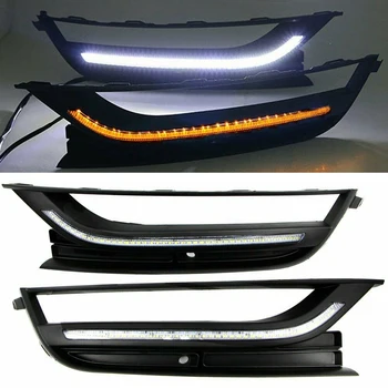 Auto DRL Lampa LED Denných prevádzkových Svetlo s Turn pre Passat B7 2012-