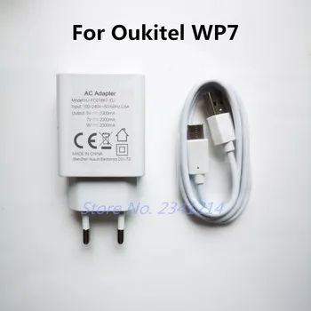 Nové Oukitel WP7 USB Napájací Adaptér 5V 7V 9V Nabíjačku EÚ Plug Cestovné Prepínanie Napájania+Typ-C, Usb Kábel Dátový Riadok