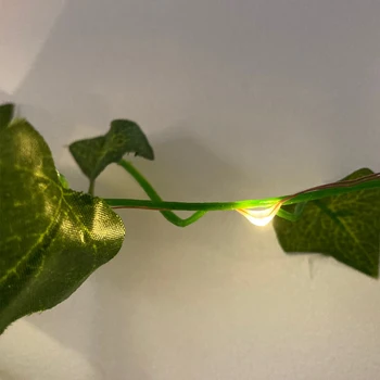 Vinič String Svetlo 25LED Svetlá Sprievodcov 2,2 M Umelé Leaf Víla Ratan Lampa Garland Reťaz na Záhrade Svadobné Dekorácie