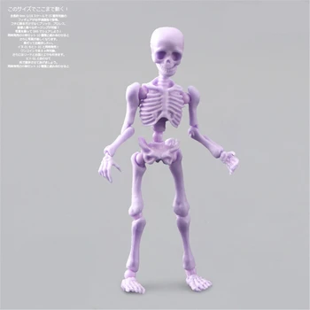 Hnuteľný Pán Kosti Kostry Ľudského Model Lebky Celého Tela Mini Obrázok Hračky Halloween Nová Farba Crystal Skull