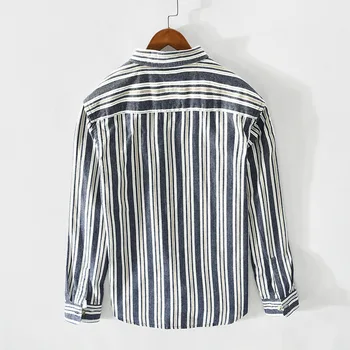 Z106 jar/leto novej pánskej bežné long-sleeve prekladané bavlnené tričko bunda