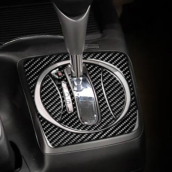 4pcs Uhlíkových Vlákien NA Radenie Panel Nálepky na Honda Civic 8. Gen 2006-2011 Interiéru Vozidla Kryt Výbava Príslušenstvo