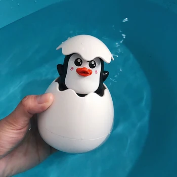 Dieťa Cartoon Zvierat Vaňa Hračky Kačica Penguin Matný Plávajúce Striekajúcej Vode Hračka Skoro Vzdelávacie Kúpeľňa Vody Spouting Dieťa Dary