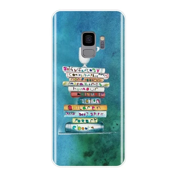 Farebné Knižný Zadný Kryt Pre Samsung Galaxy S5 S6 S7 Okraji S8 S9 Plus Mäkké Silikónové Telefón Puzdro Pre Samsung Galaxy Note 4 5 8 9