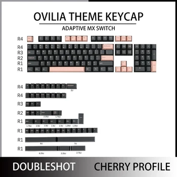 160 Kľúče Doubleshot Cherry Profil Olivia PBT Keycaps Pre Cherry MX Mechanické Prepínanie Klávesnice Vlastné keycaps