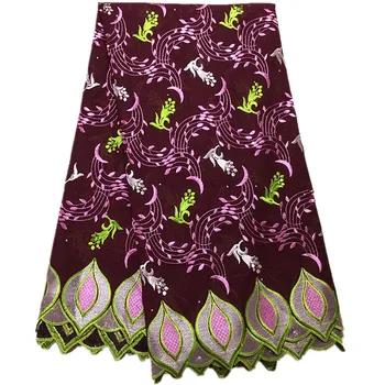 Africké Čipky Textílie Swiss Voile Čipky, Výšivky Bavlna Švajčiarskej Čipky Materiál Pre Ženy Šaty