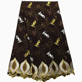 Africké Čipky Textílie Swiss Voile Čipky, Výšivky Bavlna Švajčiarskej Čipky Materiál Pre Ženy Šaty