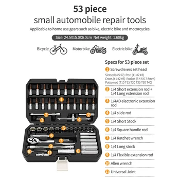 46/53PCS Profesionálny Automobilový Repair Tool Set Multifunkčné Oprava ručného Náradia Kit Car Nástroje набор инструментов авто