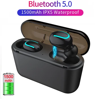 TWS Bluetooth 5.0 Slúchadlá 2200mAh Plnenie Box Bezdrôtové Slúchadlá 9D Stereo Športové Vodotesné Slúchadlá Slúchadlá S Mikrofónom