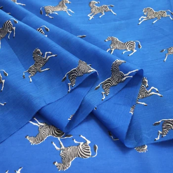 1 meter X 1.35 meter Kráľovská Modrá zebrovité Textílie Prírodný Hodváb, Bavlna Gázy Materiál