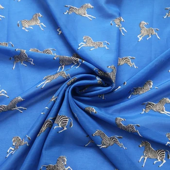 1 meter X 1.35 meter Kráľovská Modrá zebrovité Textílie Prírodný Hodváb, Bavlna Gázy Materiál