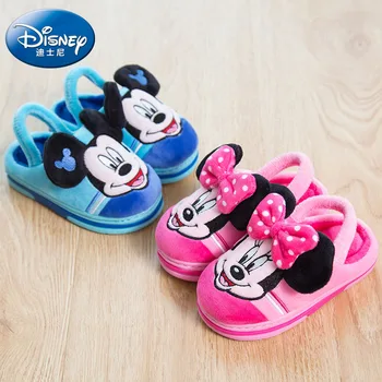 Karikatúra Disney Mickey jeseň a v zime bavlnené papuče 2019 nové Minnie plátenné topánky