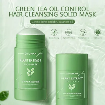 Zelený Čaj Detox Stick Hĺbkové Čistenie Pevných Maska Oil Control Pórov, Čistenie Hliny Zelená Maska Stick Zubov Hĺbkové Čistenie Bahna