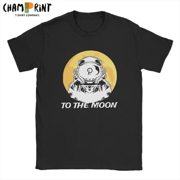 Polkadot Na Mesiac T Košele Mužov Bavlna Vintage T-Shirt Crewneck Bitcoin Mail Zvlnenie Tee Tričko Krátky Rukáv Šaty Veľká Veľkosť