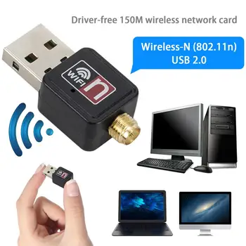 USB WiFi Adaptér, Wi-Fi Adaptér WiFi Sieťová Karta Anténa Bezdrôtovej siete Wi-Fi Prijímač Pre PC Free Wireless-N USB 2.0