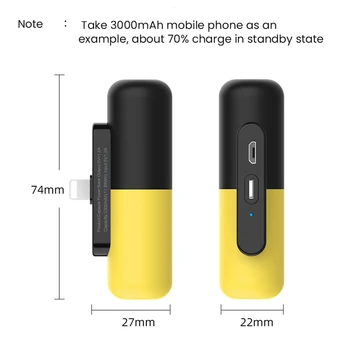 3300mAh Kapsule Mini Výkon Banka Pre iPhone Samsung Xiao OPPO Záložnú Batériu Powerbank Externá Nabíjačka Prenosných PoverBank