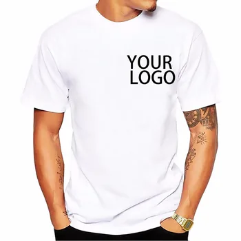 High definition Kvalite Prispôsobené T shirt Mužov Vytlačiť Svoj Vlastný Dizajn LOGA QR kód foto bežné VLASTNÉ tričko homme
