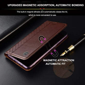 Obchodné Originálne Kožené Puzdro Pre Samsung Galaxy A6 A7 A8 A9 Plus 2018 Magnetické Výklopný Kryt Telefónu Prípadoch