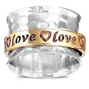 Vintage Štýl, Zlatá Strieborná Farba List Tvar Ženy Prstene, Svadobné Zásnubný Prsteň Prom Šperky