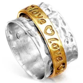 Vintage Štýl, Zlatá Strieborná Farba List Tvar Ženy Prstene, Svadobné Zásnubný Prsteň Prom Šperky