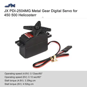JX PDI-2504MG 4.8 V-6V 4 KG Metal Gear Digital Core Servo, RC-450 500 Vrtuľník Pevné krídlo Lietadla Časti