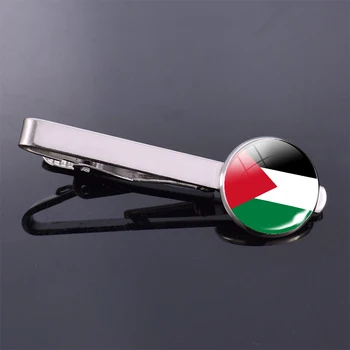 Palestína Vlajka Kravatu, manžetové gombíky Klip Palestínske Vlajky Patriot so suvenírmi Šperky pre Mužov Vyhovovali Príslušenstvo