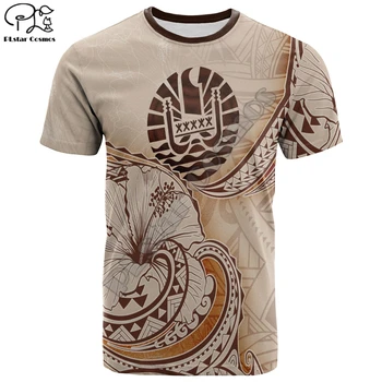 PLstar Vesmíru francúzska Polynézia Nové Módne 3d Tlač Muži/Ženy Tahiti T-Shirts Navrhnuté Letné Krátke Sleeve Tee Značku Oblečenia T8